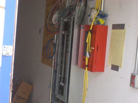 moving electrical box|moving electrical panel extending wires.